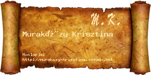 Muraközy Krisztina névjegykártya